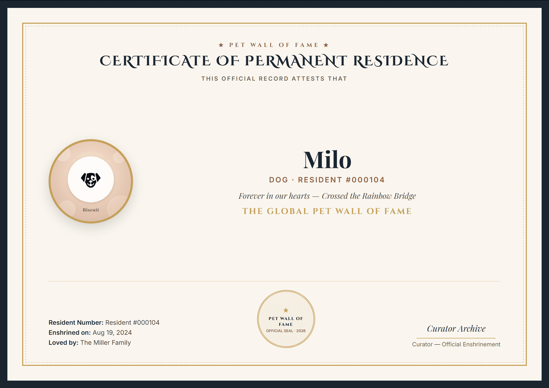 CERTIFICATE OF PERMANENT RESIDENCE