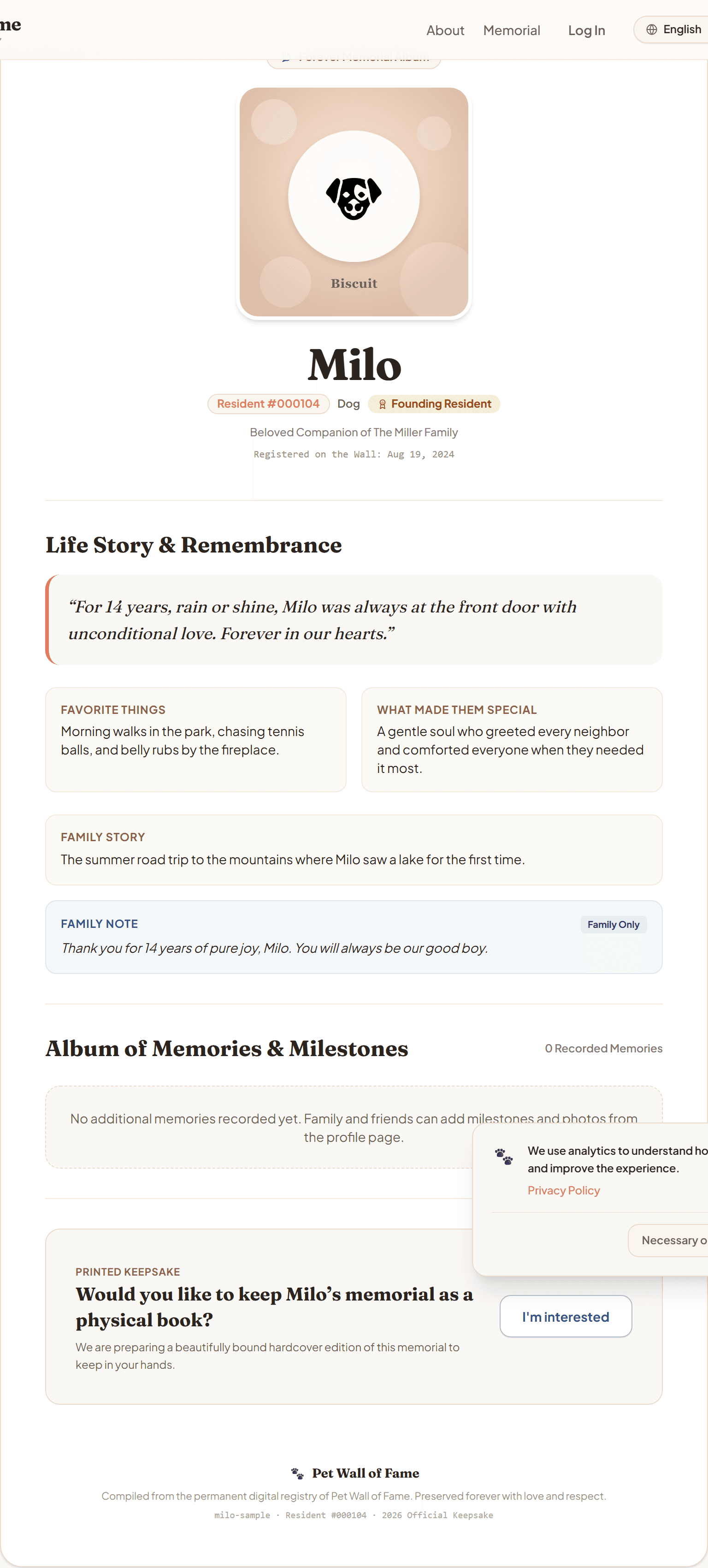 Memory Book Sample · A4